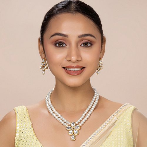 Pearl Necklace Amazon Jewellery Rani Haar Traditional Gold Plated