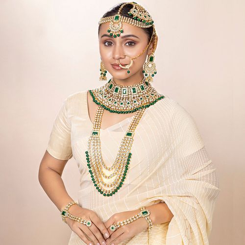 Buy Peora Ethnic Indian Traditional Kundan Dulhan Bridal Jewellery