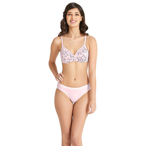 Buy Amante Cotton Casuals Padded Non-Wired T-Shirt Bra - Pink (40D