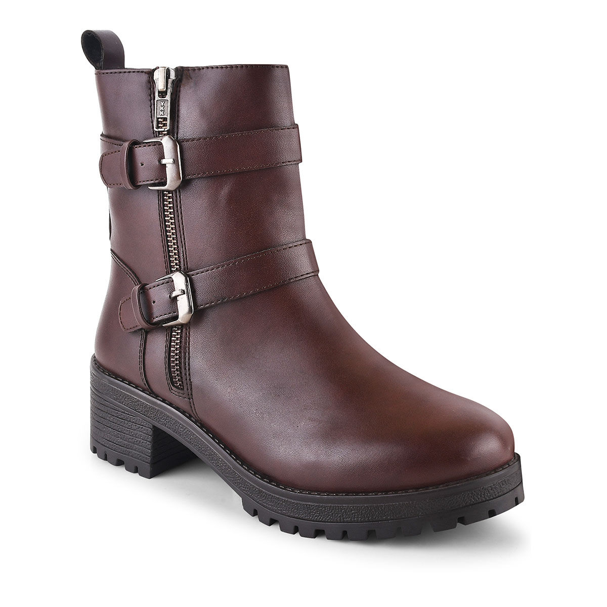 tie up brown boots