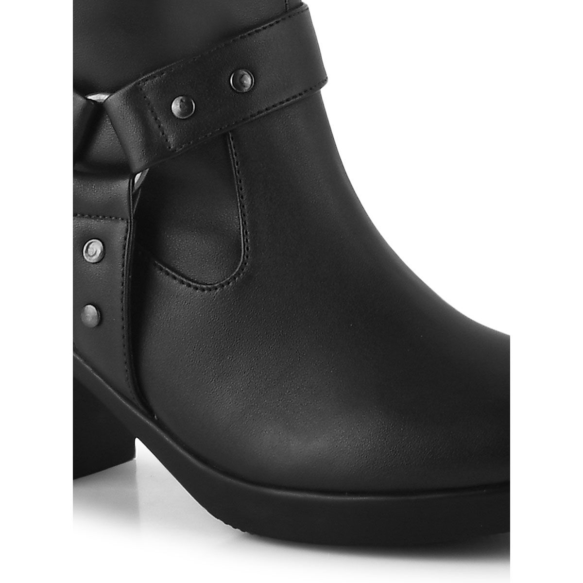 Buy SHUZ TOUCH Black Classic Style Calf Length Boots Online