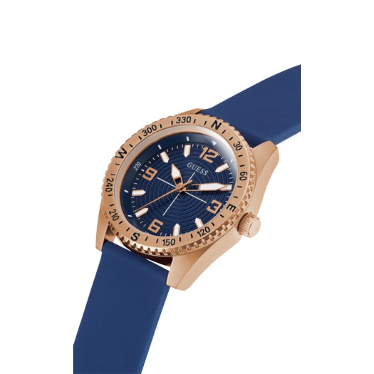 Guess Flagship Chronograph Blue Dial Blue Steel Strap Watch for Men - W0601G2 main image 1