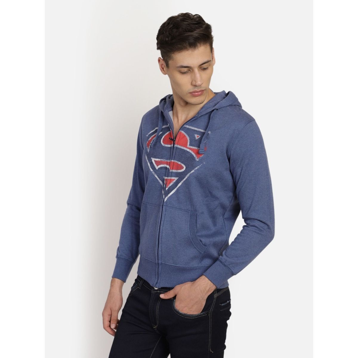 Superman zipper store hoodie