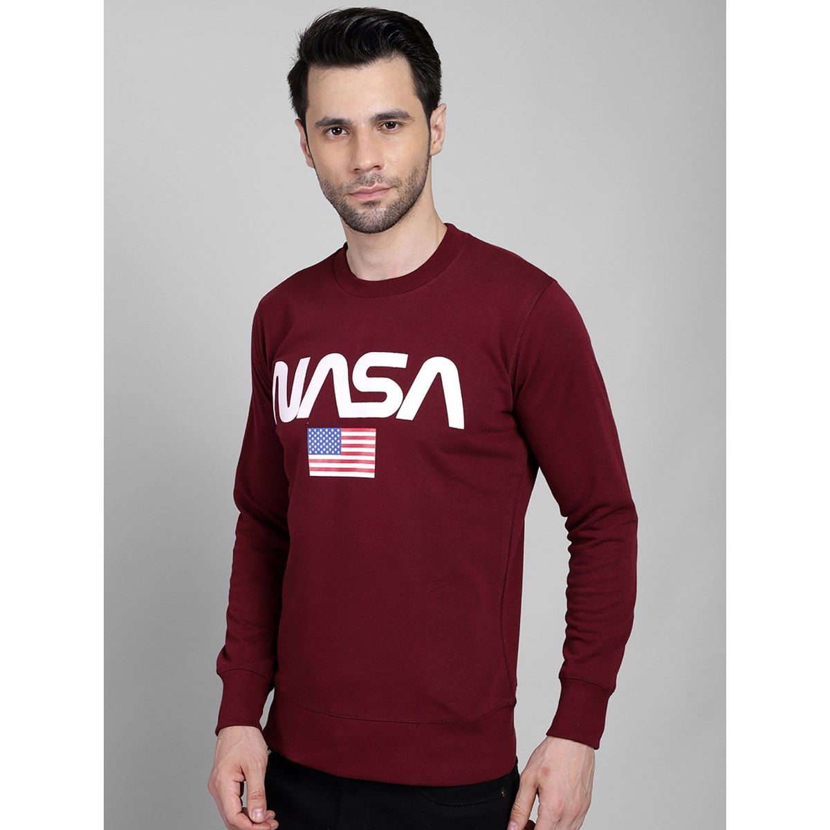 Maroon nasa sweatshirt store