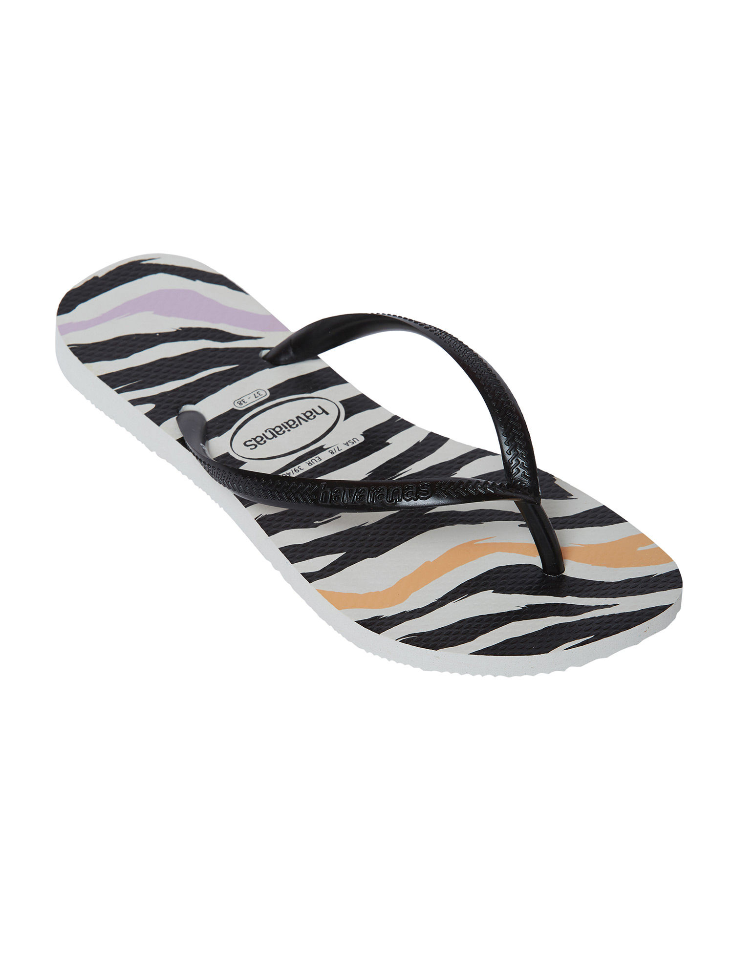 Buy Havaianas Black Slim Printed Flipflops Online