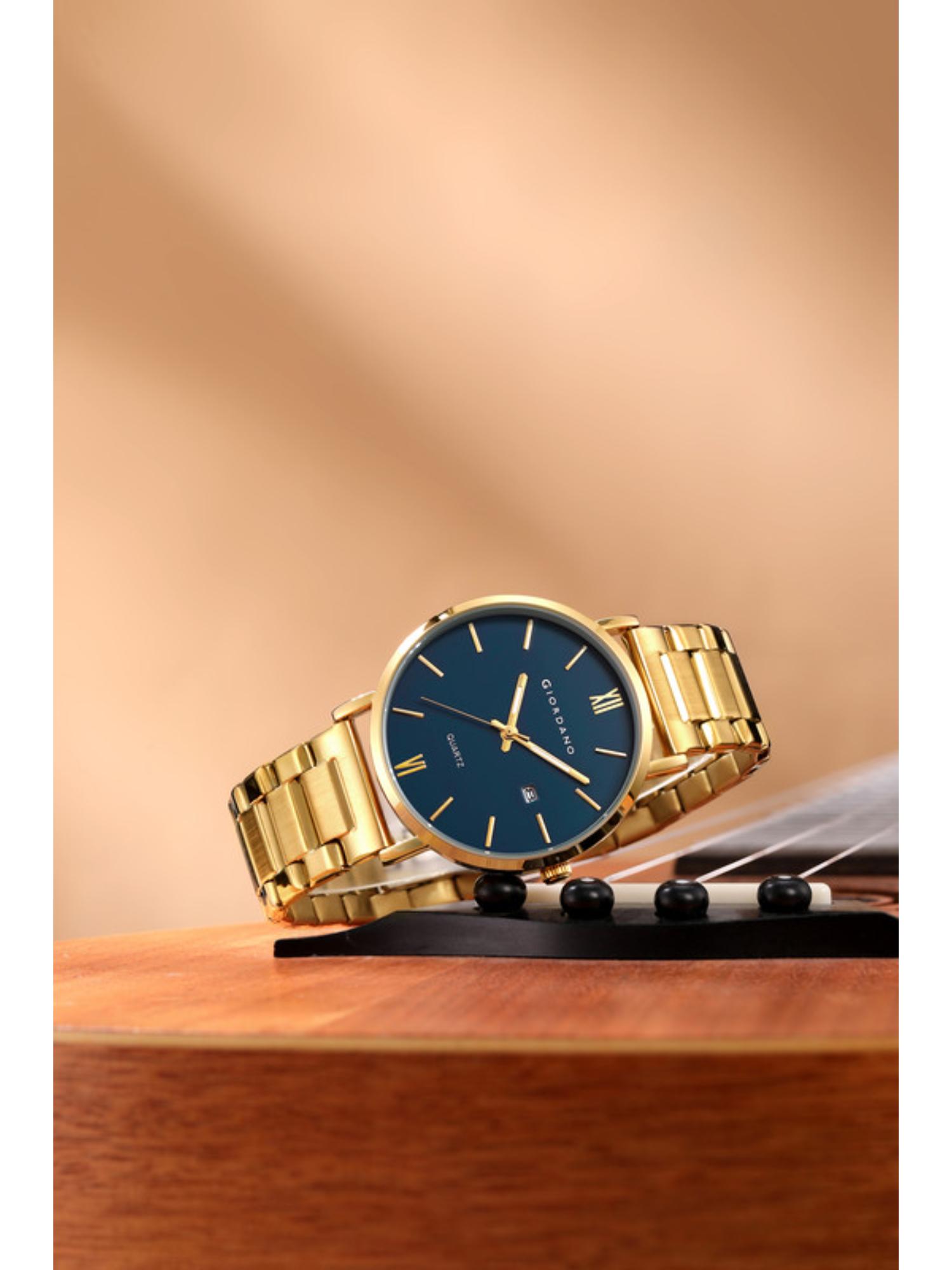Buy Giordano Stainless Steel Strap Navy Blue Dial Analog Quartz