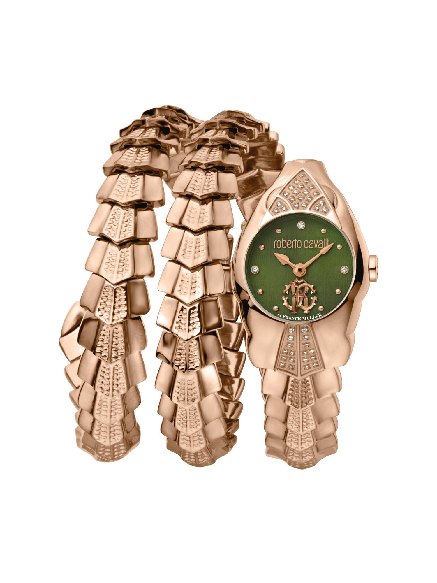 Buy Roberto Cavalli by Frank Muller Olive Dial Signature Snake