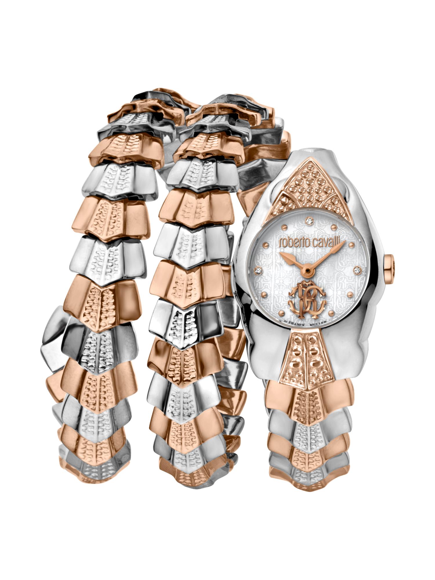 Buy Roberto Cavalli by Frank Muller White Dial Signature Snake