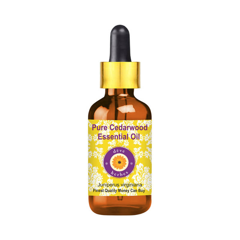 Deve Herbes Pure Cedarwood Essential Oil - Aromatherapy for Relaxation, Stress Relief, Hair & Skin
