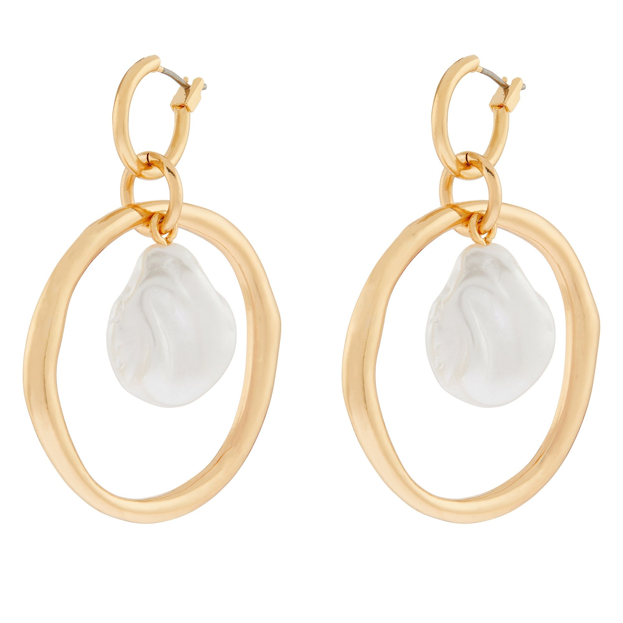 Accessorize London Pearl Statement Hoop Drop Earrings Buy Accessorize