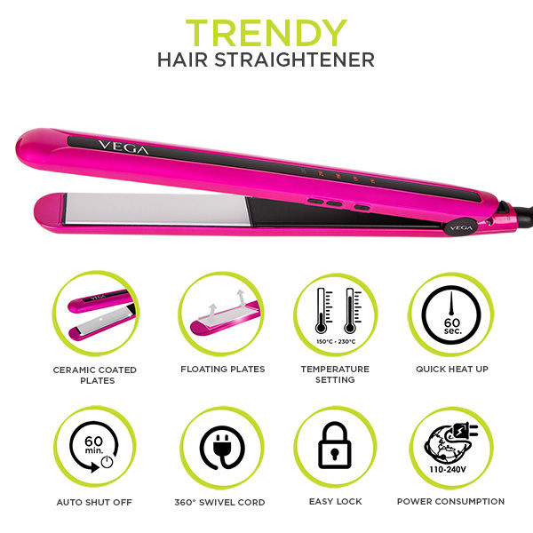 vega trendy hair straightener