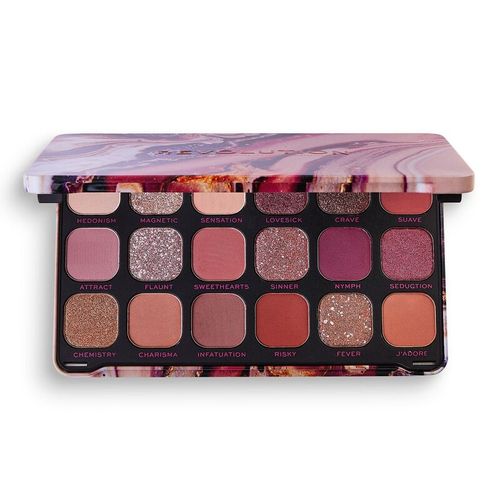 Makeup revolution forever flawless allure eyeshadow palette with 18 shades to create unlimited looks.