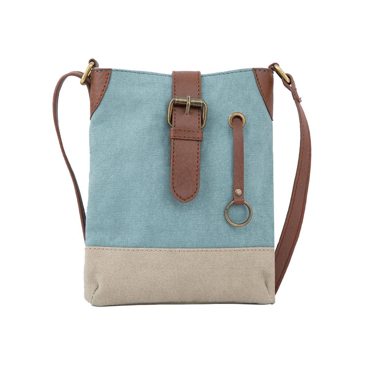 Mona B Women Beige Cotton Canvas Vintage Sling Bag