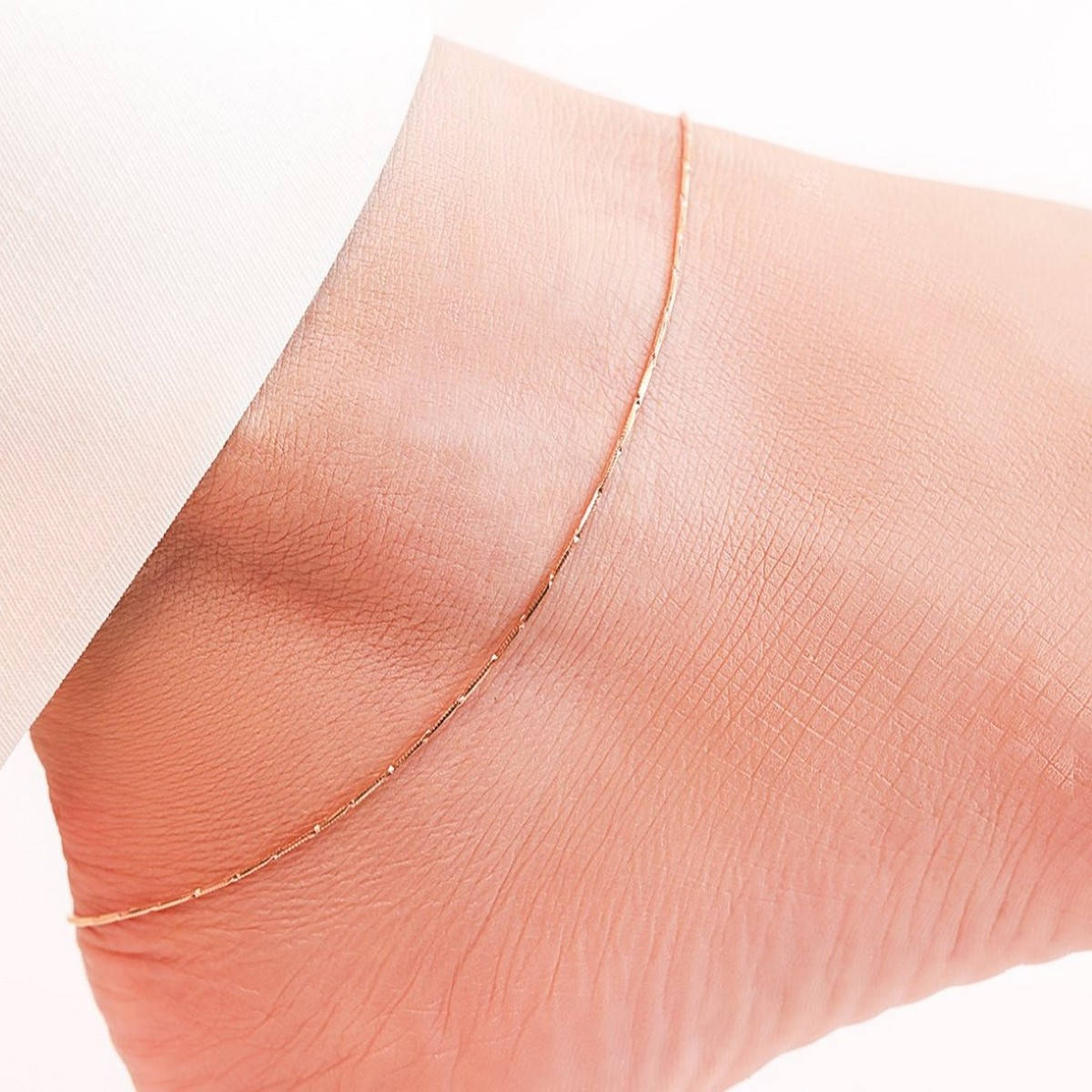 Zavya Gleaming Chains Rose Gold-Plated 925 Sterling Silver Anklet (Single Piece)