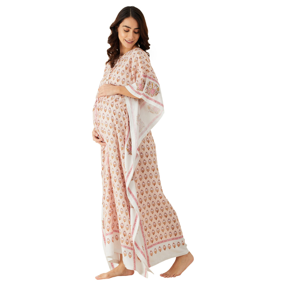 Teal Rayon MaternityKaftan - BabyBanner