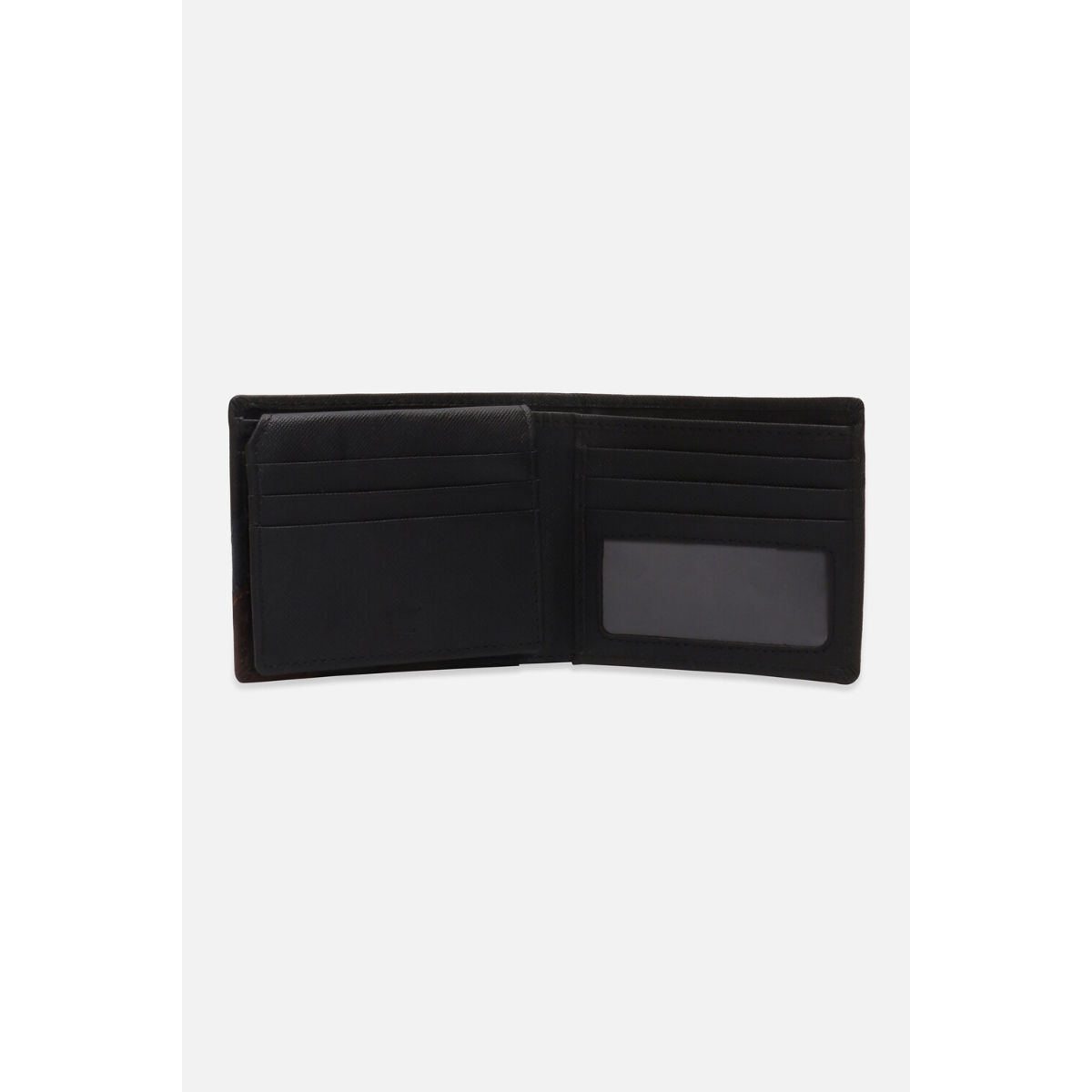 Buy Louis Philippe Men Black Printed Leather Wallet Online