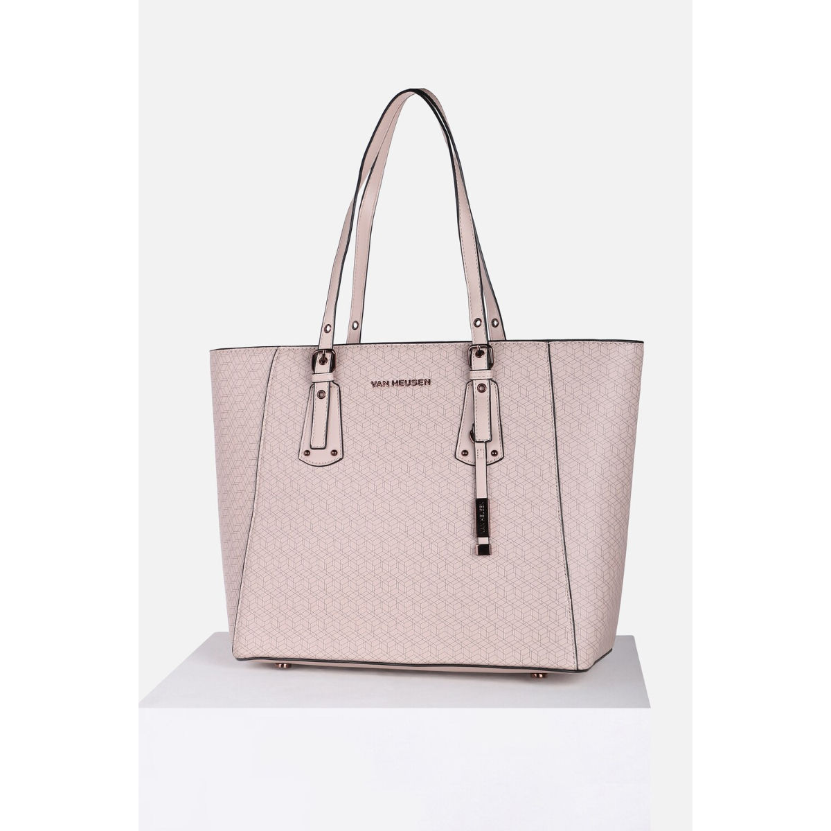 Buy Van Heusen Women Pink Printed Formal Handbag Online