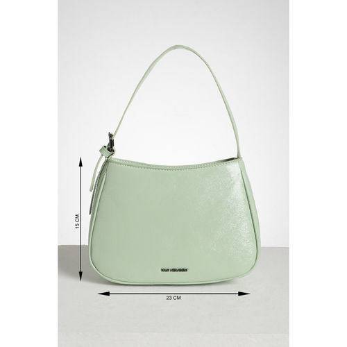 Buy Van Heusen Women Green Textured Casual Sling Bag Online