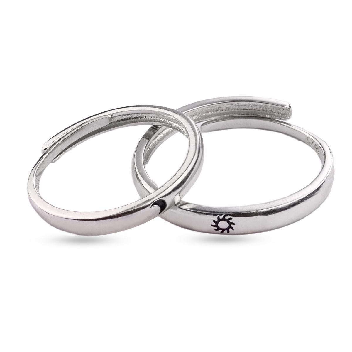 Sun moon outlet couple ring