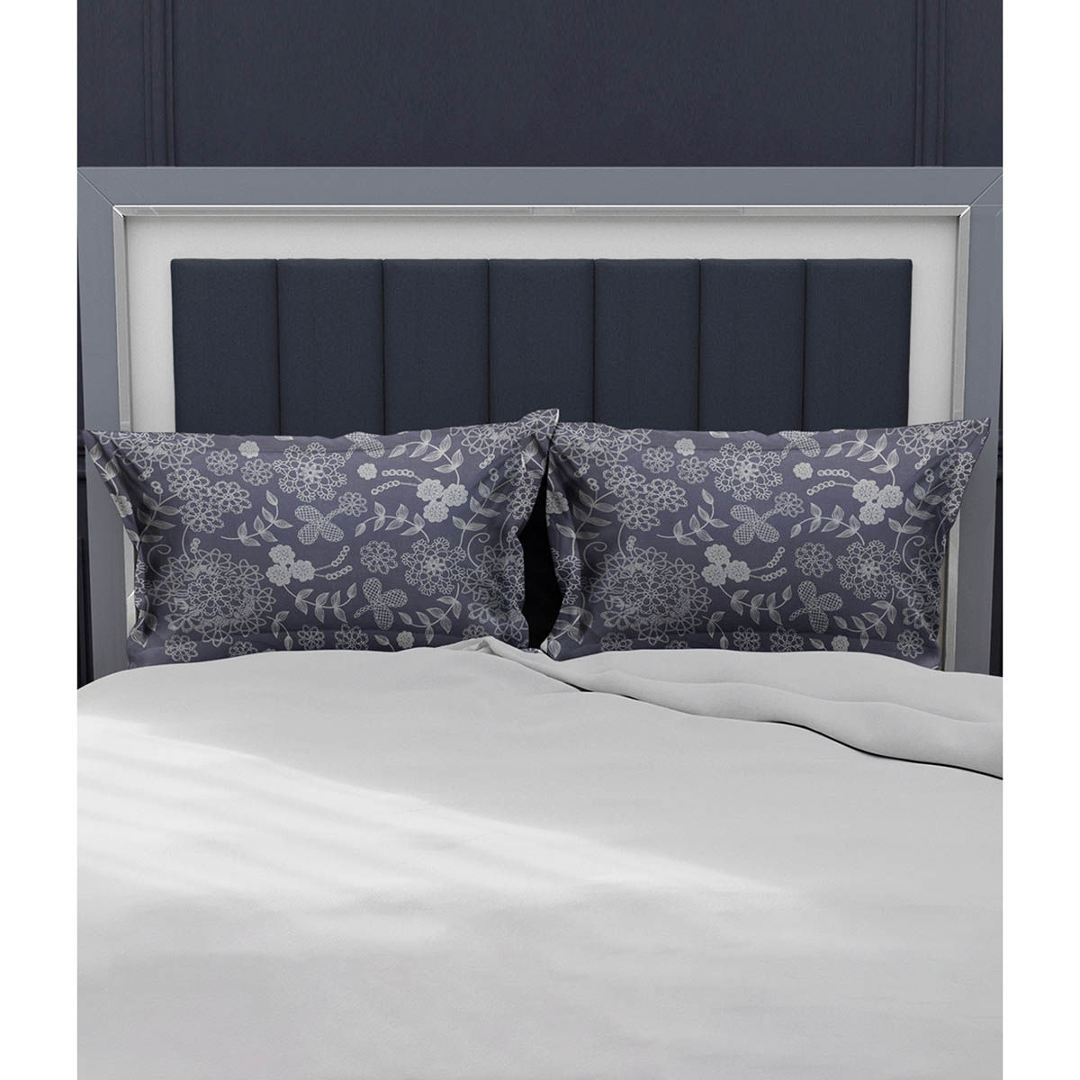 At Home by Nilkamal Aurora Elegance Pillow Covers with Frill Set of 2