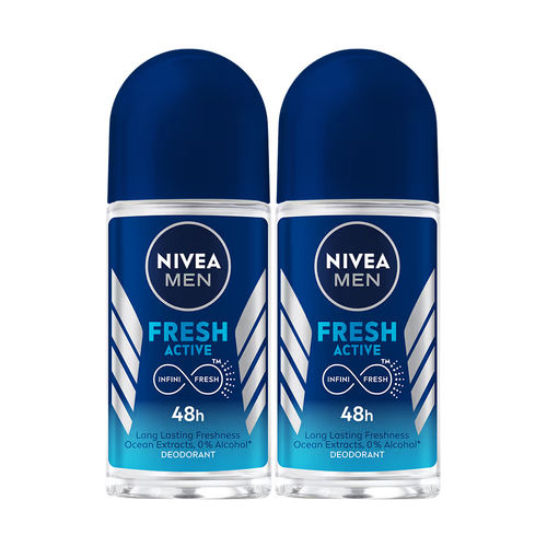 NIVEA MEN Fresh Active Deodorant Roll On Pack of