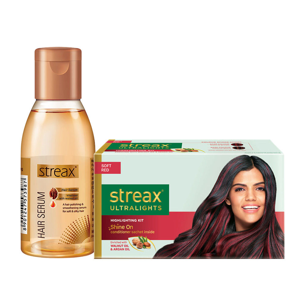 Streax Ultralights Soft Red + Hair Serum: Buy Streax Ultralights Soft Red + Hair  Serum Online at Best Price in India | Nykaa