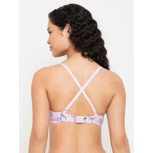 Buy Clovia Padded Non-Wired Full Cup T-shirt Bra in Baby Pink (40C) online
