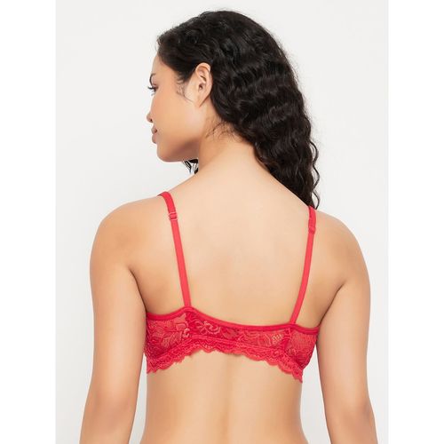 Buy Clovia Cotton Solid Non-padded Demi Cup Wire Free Plunge Bra