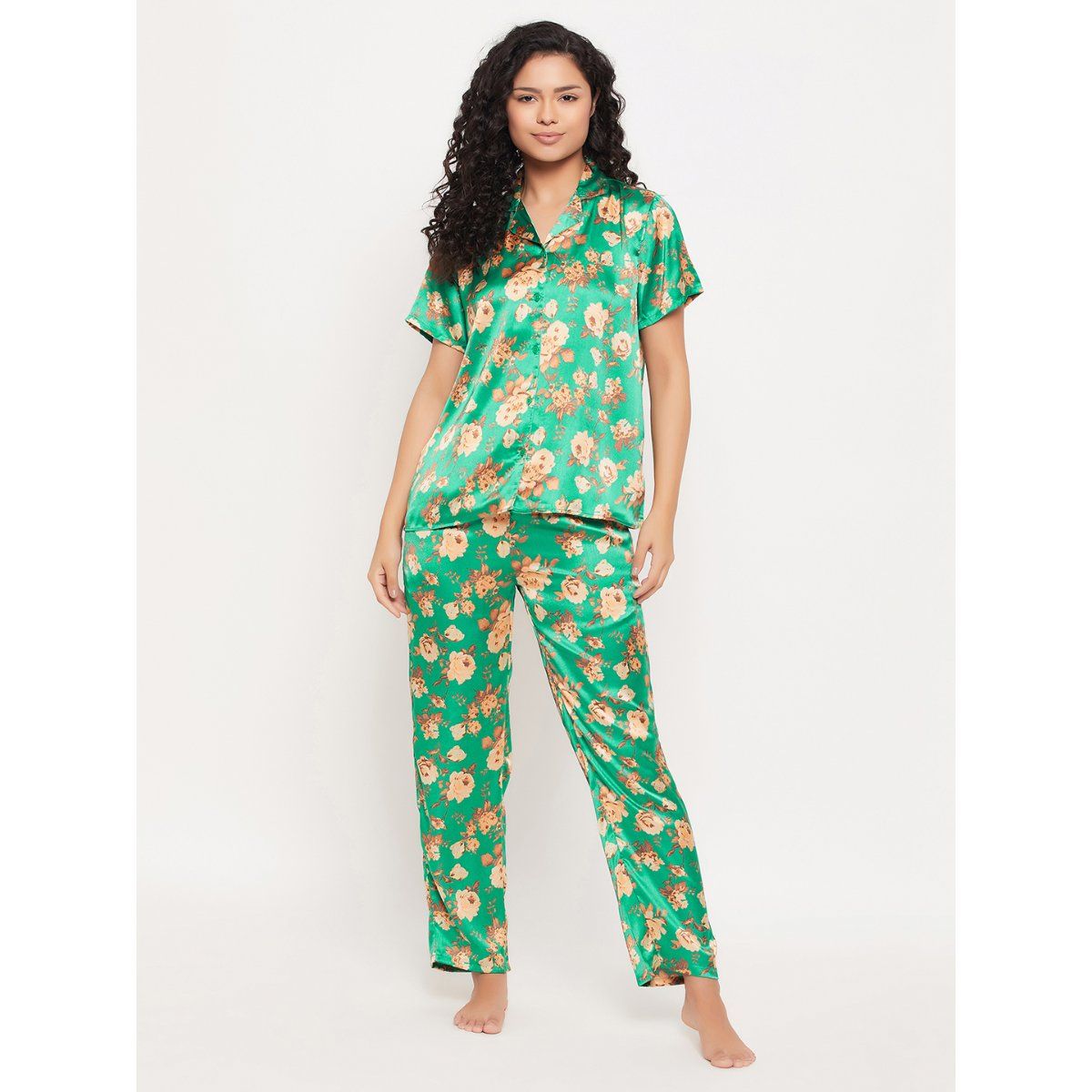 Satin pyjama online shirt