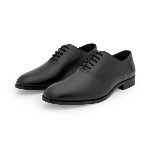Buy Red Tape Mens Solid Black Formal Oxford Shoes Online display picture 1