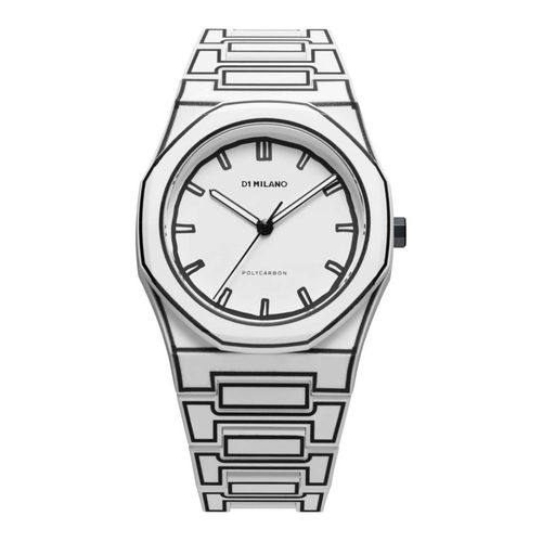 Buy D1 Milano Polycarbon Dial White Watch for Men PCBJ34 (Medium  