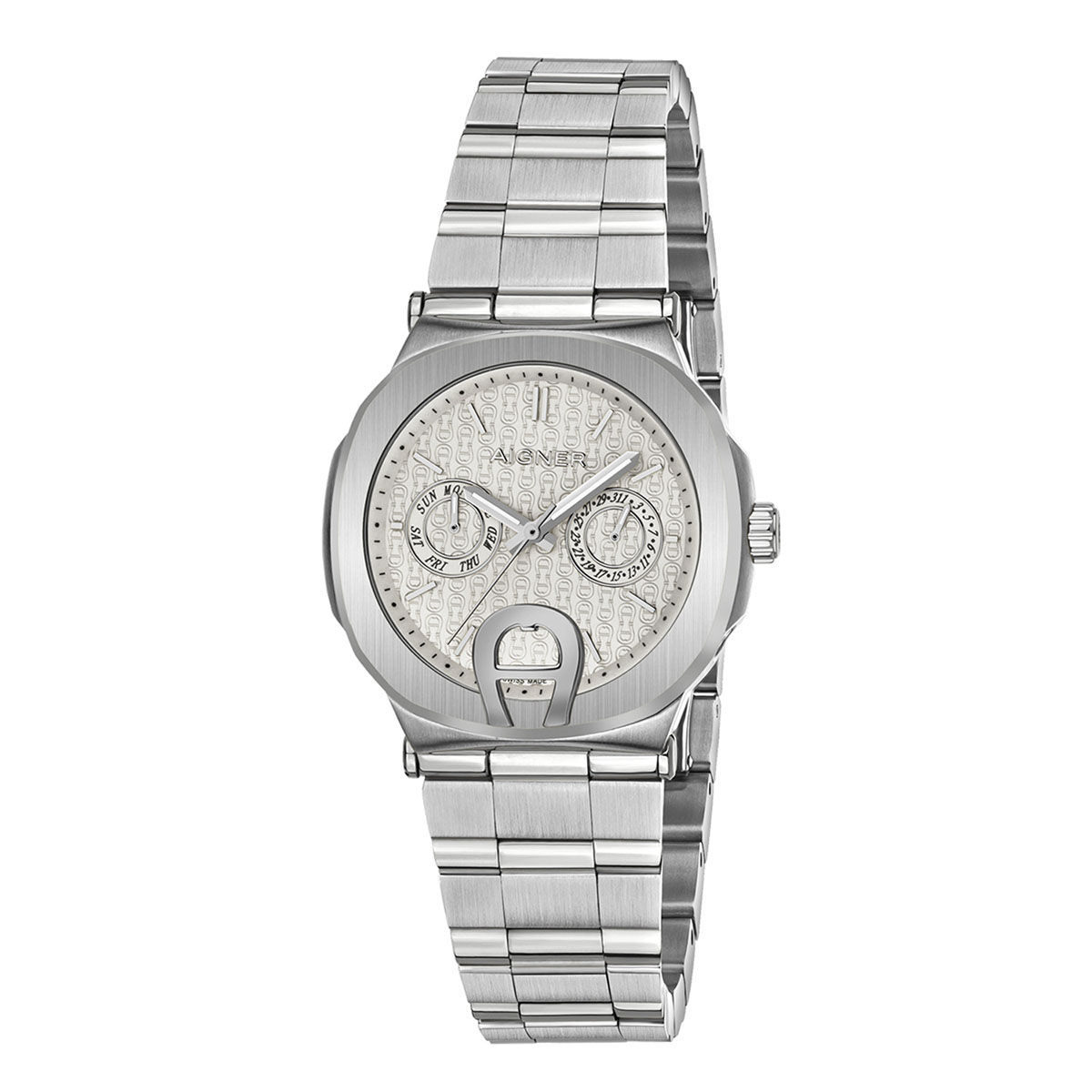 Buy Aigner Taviano Swiss Made Multifunction Silver Round Dial