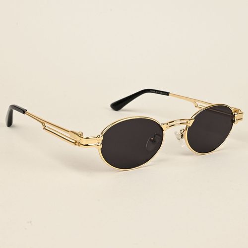 Voyage Oval Sunglasses for Men Women Gold (50)