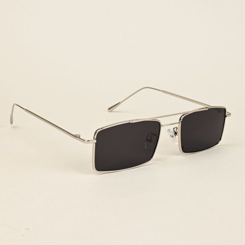 Buy Voyage Rectangle Sunglasses for Men Women Silver (53) Online
