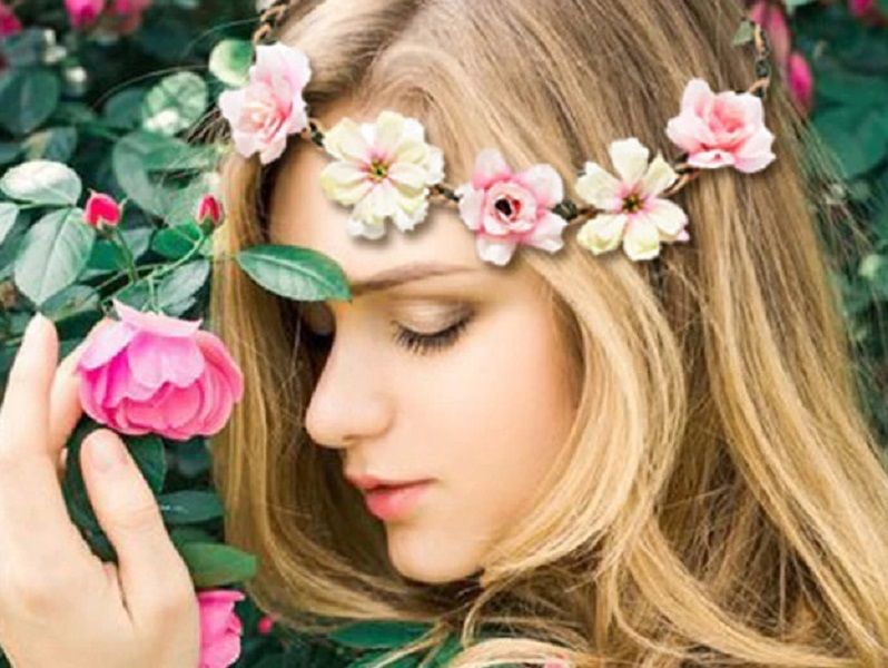 Fabula Jewellery Pink & White Fabric Floral Hair Accessories Headband
