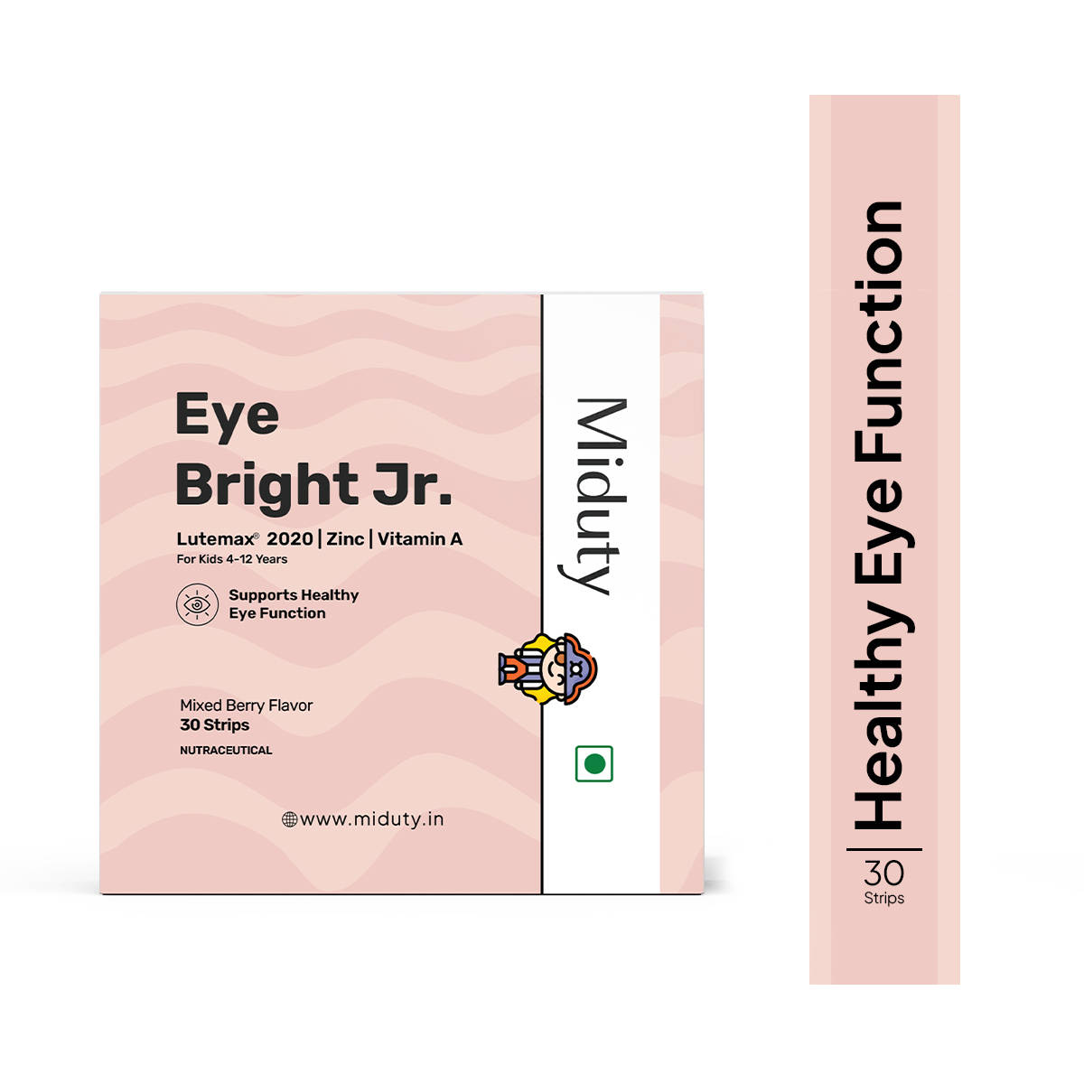 Miduty Kids Vision Improvement Strips Lutein Zeaxanthin Eye Screen Time Protection