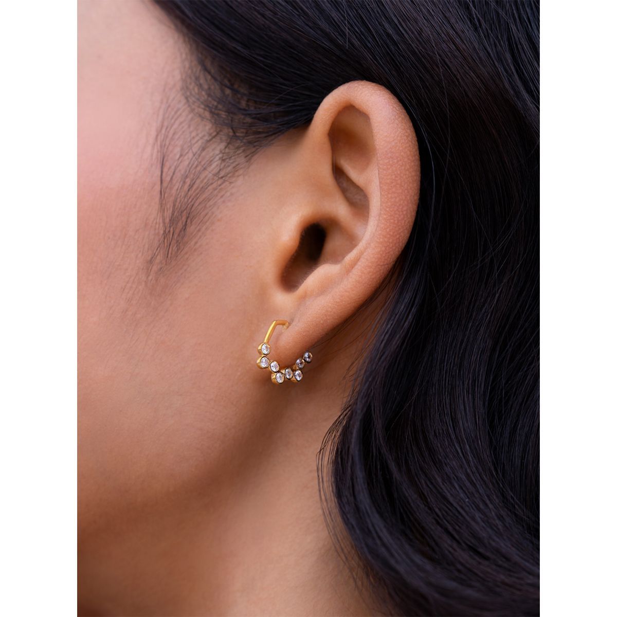 Essential Gold Hoop Earrings Jewellery India Online  CaratLanecom