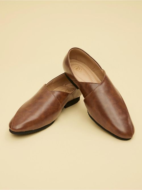 Loafers Mens Ethnic Wear Footwear Buy Manyavar Sophisticated Brown