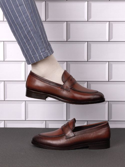 Buy La Botte Men Coffee Solid Formal Loafers Online