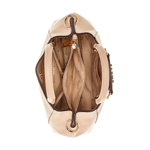 Buy Guess Women Beige Solid Pu Emera Mini Satchel Bag Online