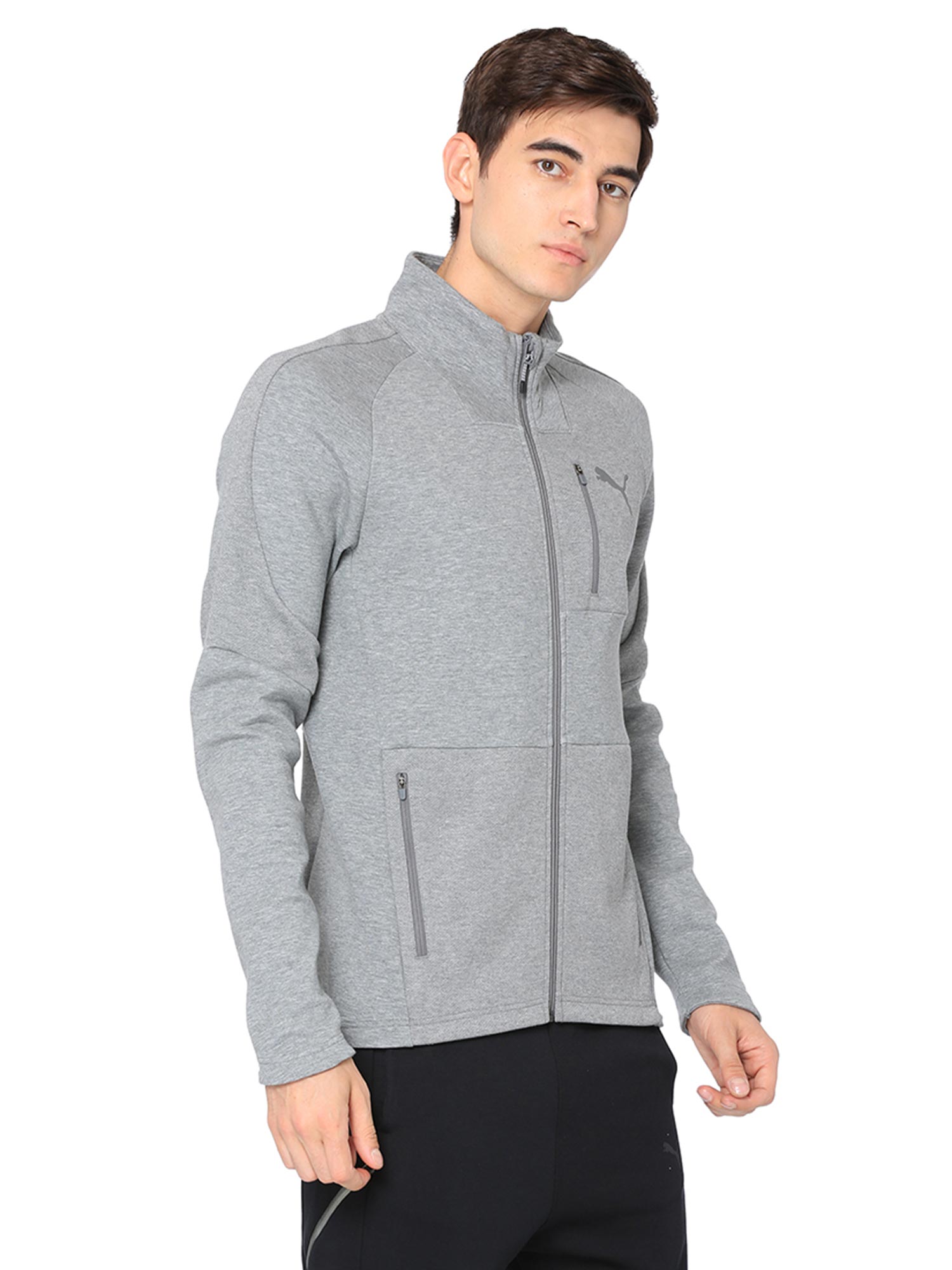 Buy Puma Medium Heather Evostripe Move Jacket Grey Online