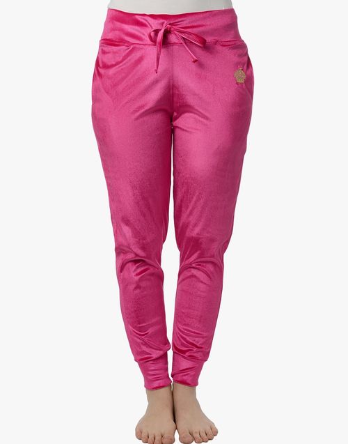 Buy Da Intimo Full Length Lounge Pants With Drawstring - Pink Online