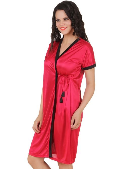Pattern: Solid Satin 6 Pieces Ladies Night Dress, Pink, Size: M-xl at Rs  450/set in Meerut