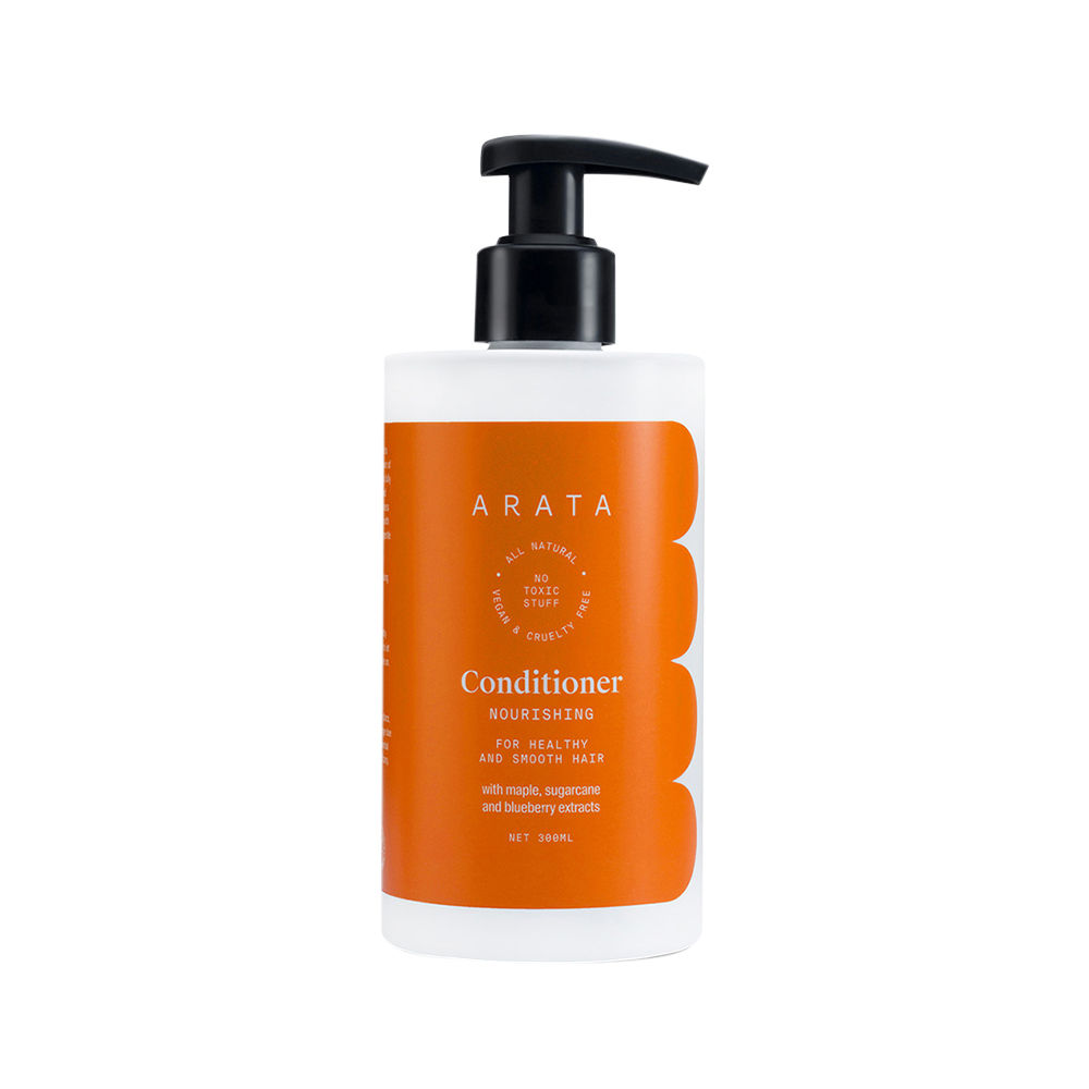 Arata Nourishing Hair Conditioner for Smooth Hair with Maple Sugarcane and Blueberry Extracts