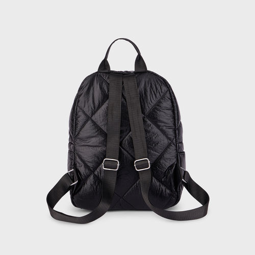 Buy MIXT by Nykaa Fashion Black Solid Quilted Puffer Backpack Online