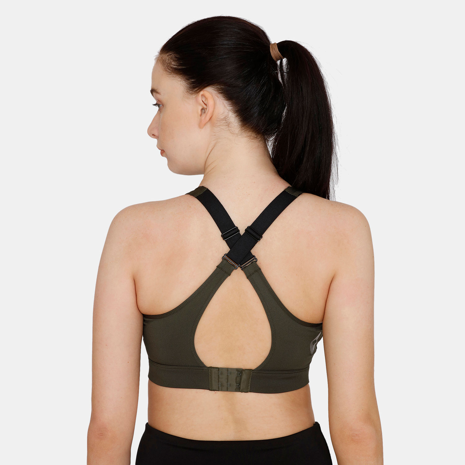 Zivame Nouveau Soft Back Open Sports Bra with Removable Padding Deep