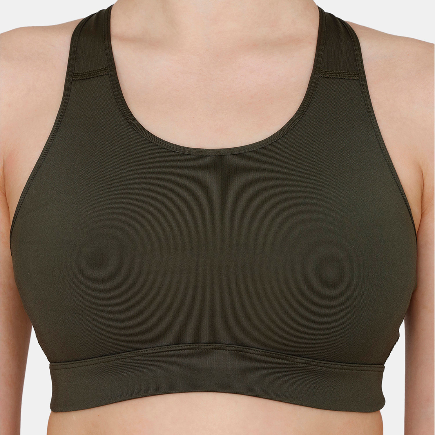 Zivame Nouveau Soft Back Open Sports Bra with Removable Padding Deep