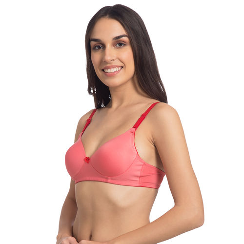 Buy Komli Lightly Padded Wireless Bra - Coral Online