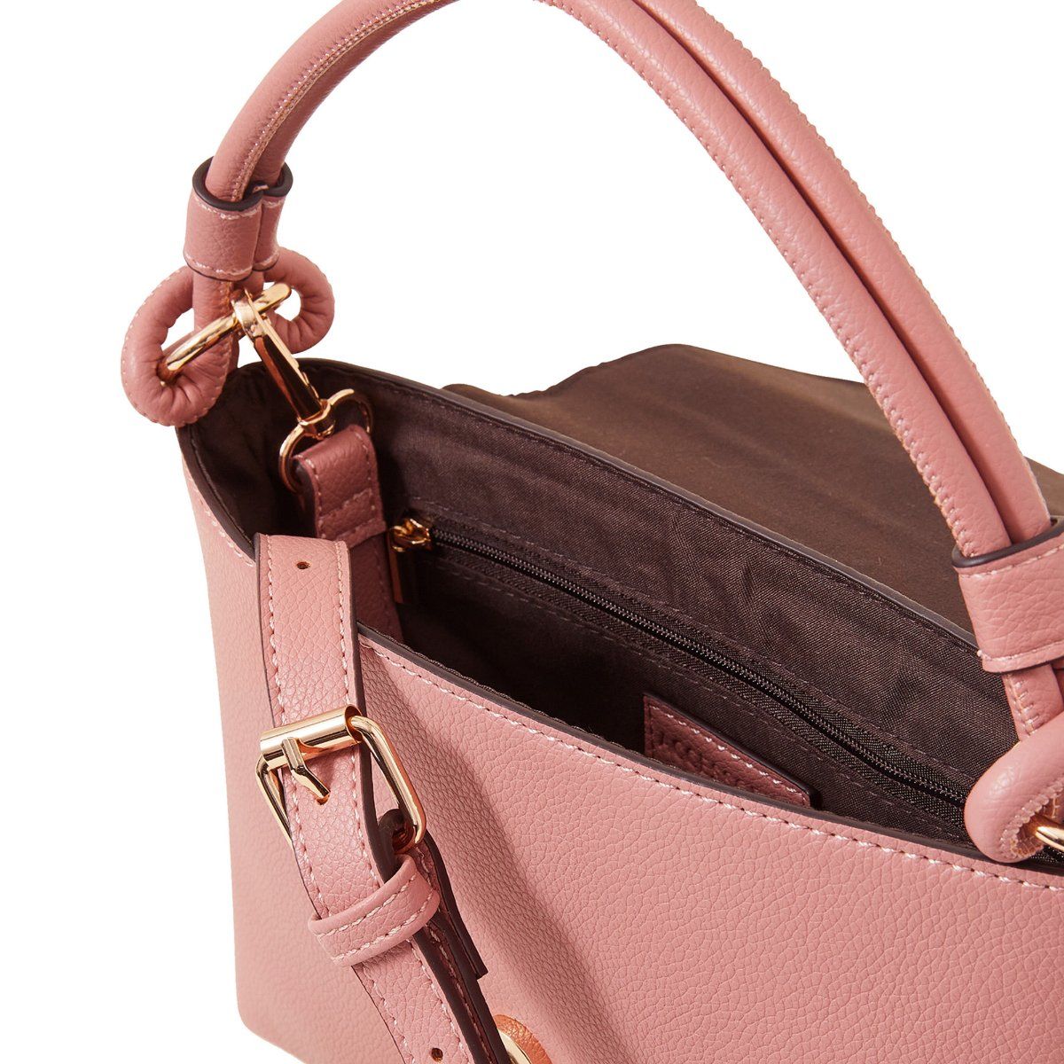 Buy Accessorize London Women's Pink Double Strap Handheld Bag Online
