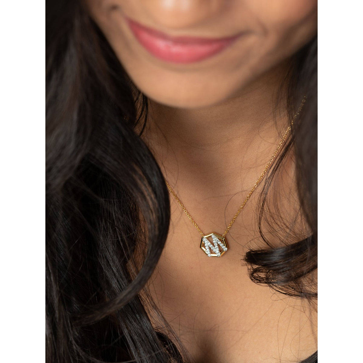 House of Seven Letter Yourself M Alphabet Initial Necklace
